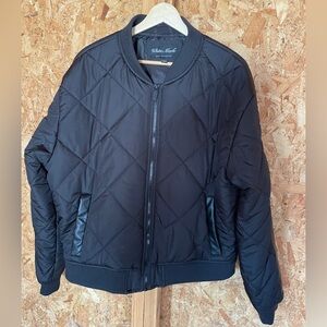 White Mark Black Quilted Jacket